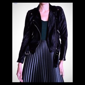 Walter Baker Black Velvet Moto Jacket NWT